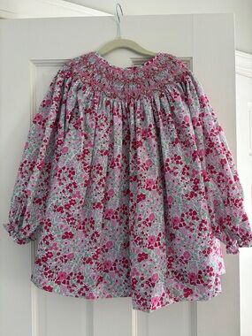 Cecil and Lou Floral Smocked Top | size 7